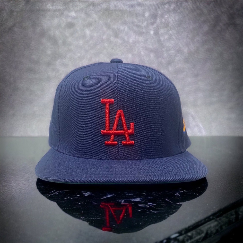 NEW Los Angeles Dodgers Capn On Melrose SnapBack Hat Flat Brim Baseball Cap Navy